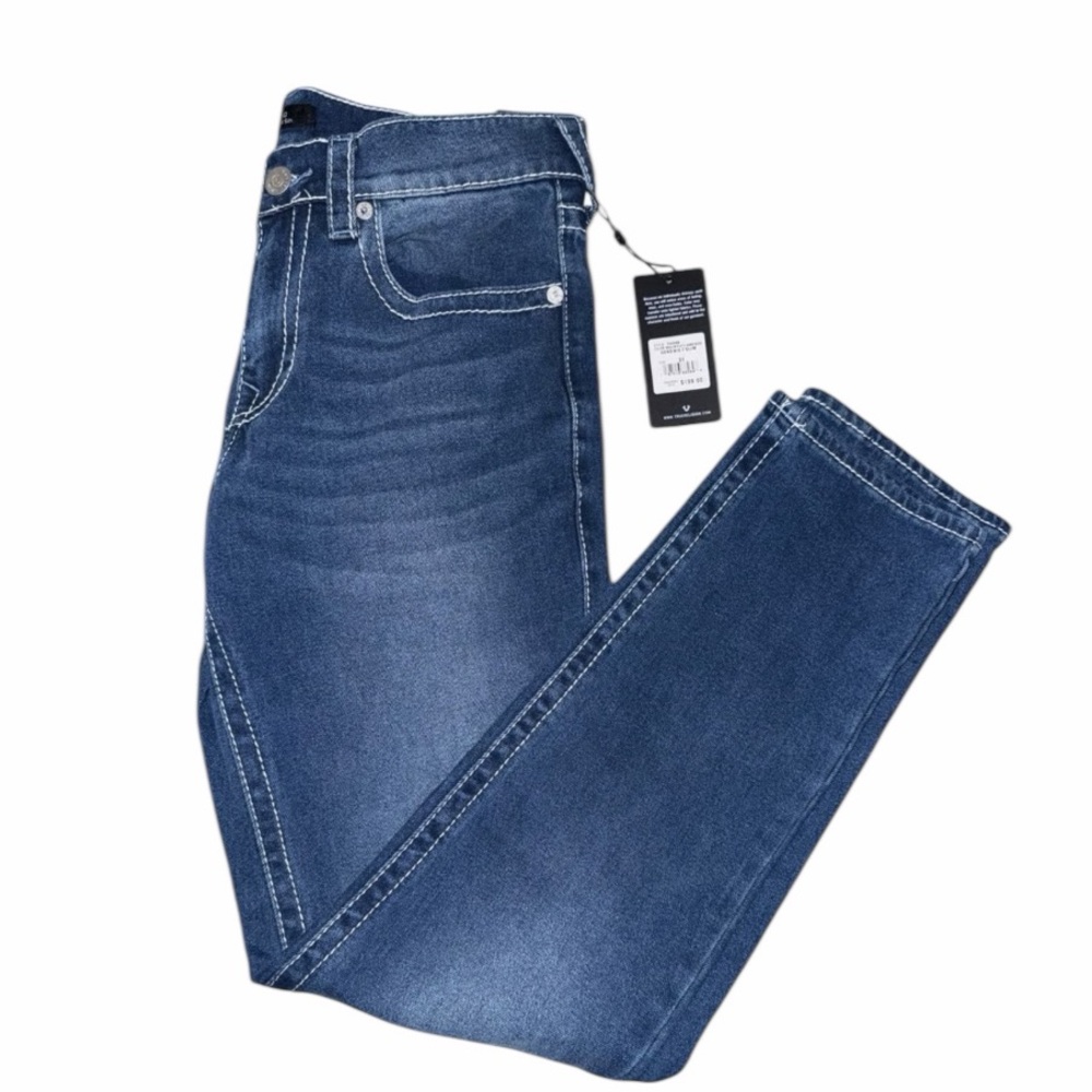 True Religion Men's Big T Geno Slim Jeans Medium Rustic Barn Wash‎ New 40 x 32